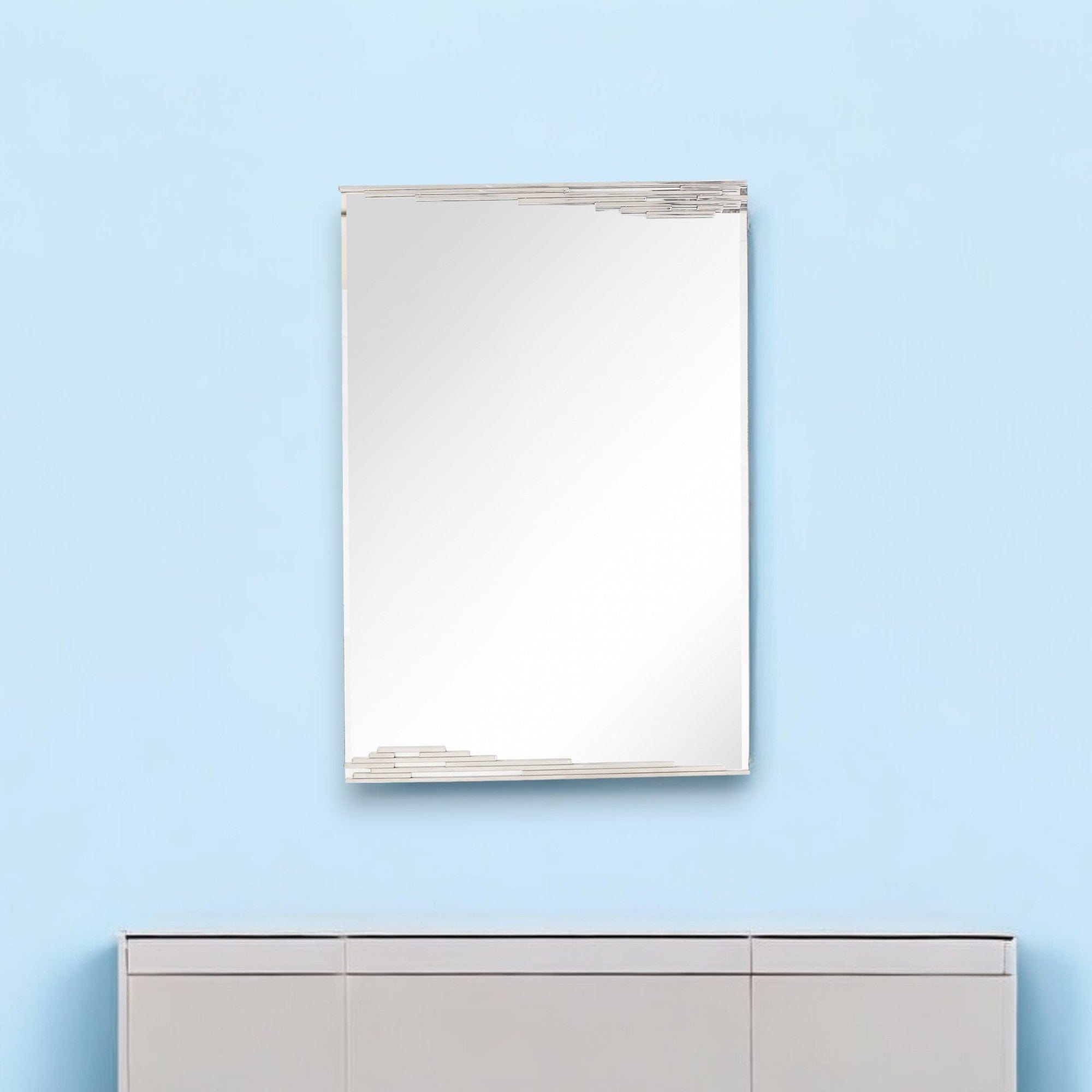 46" Silver Framed Accent Mirror - Homeroots