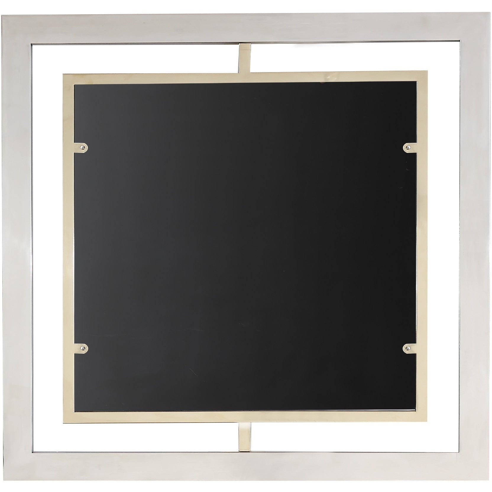 32" Gold Square Framed Accent Mirror - Homeroots