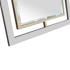 32" Gold Square Framed Accent Mirror - Homeroots