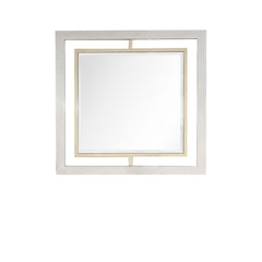 32" Gold Square Framed Accent Mirror - Homeroots