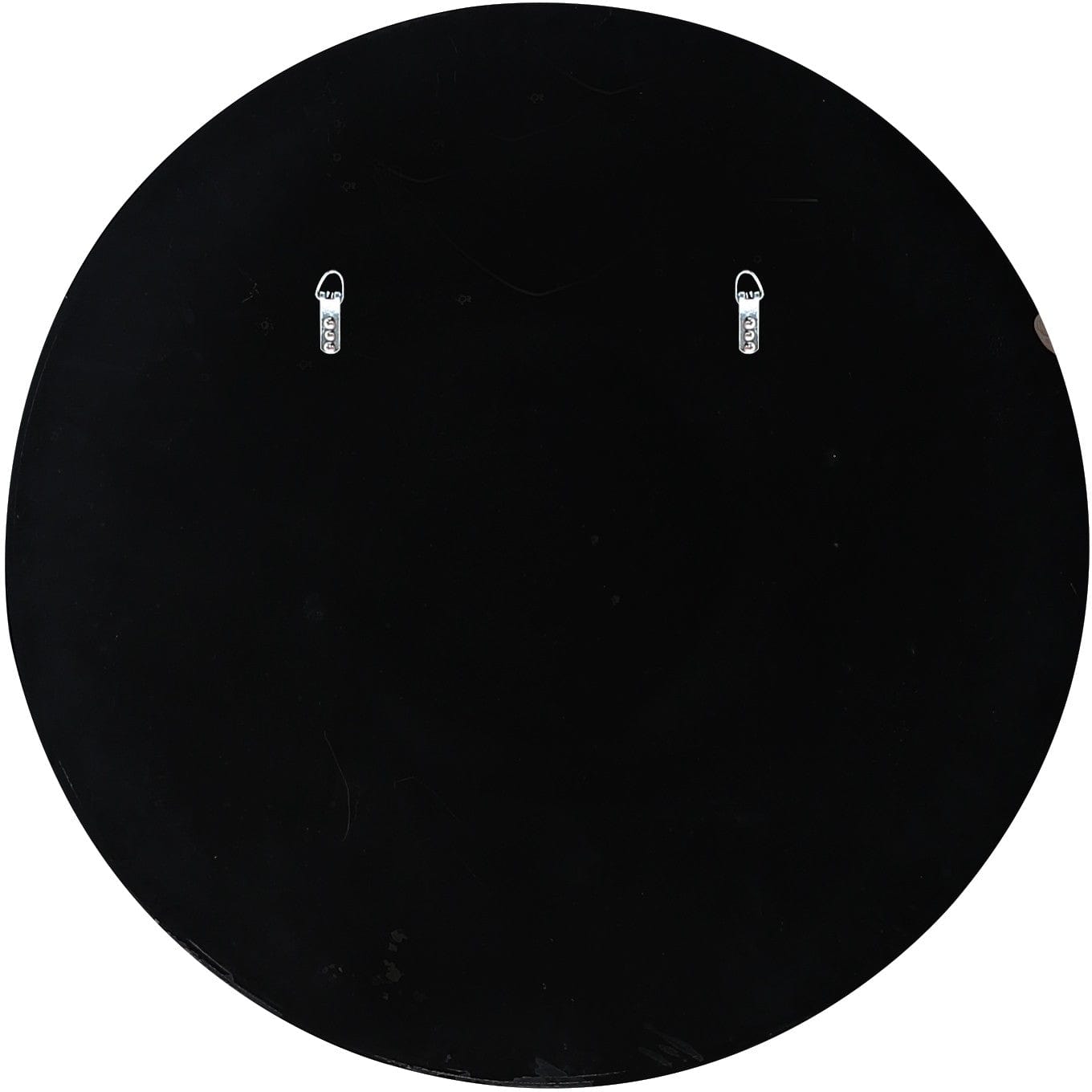 32" Black Round Framed Accent Mirror - Homeroots