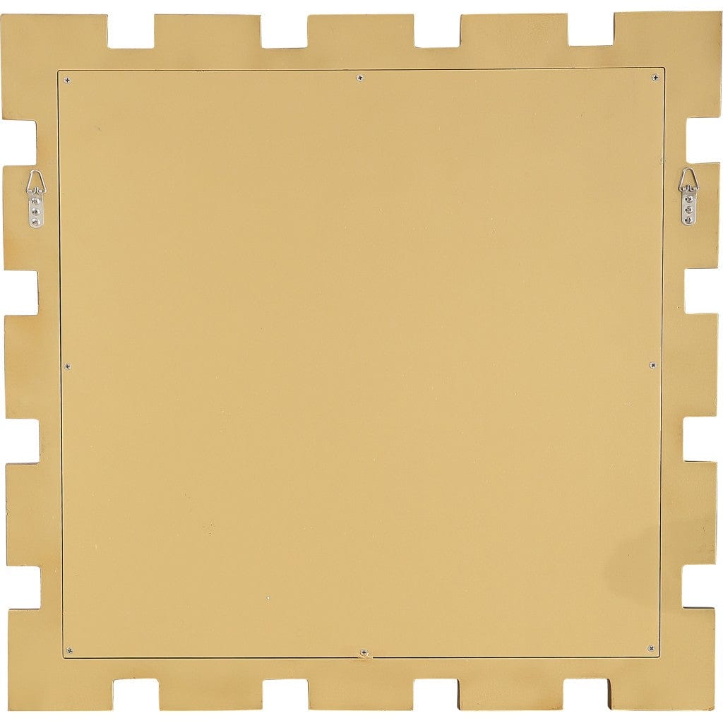 32" Gold Square Framed Accent Mirror - Homeroots
