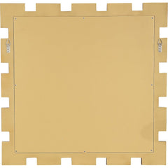 32" Gold Square Framed Accent Mirror - Homeroots