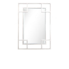 42" Silver Metal Framed Accent Mirror - Homeroots