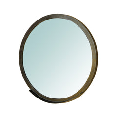 30" Gold Round Framed Accent Mirror - Homeroots