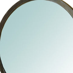 30" Gold Round Framed Accent Mirror - Homeroots