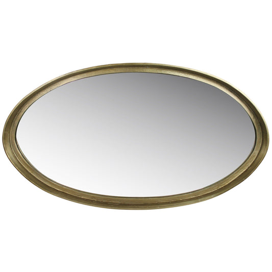 48" Gold Round Framed Accent Mirror - Homeroots
