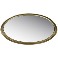 48" Gold Round Framed Accent Mirror - Homeroots
