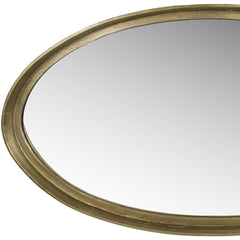 48" Gold Round Framed Accent Mirror - Homeroots