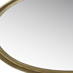 48" Gold Round Framed Accent Mirror - Homeroots
