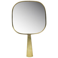 11" Golden Square Frame Handheld Mirror - Homeroots