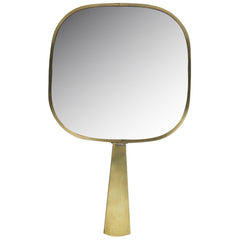 11" Golden Square Frame Handheld Mirror - Homeroots