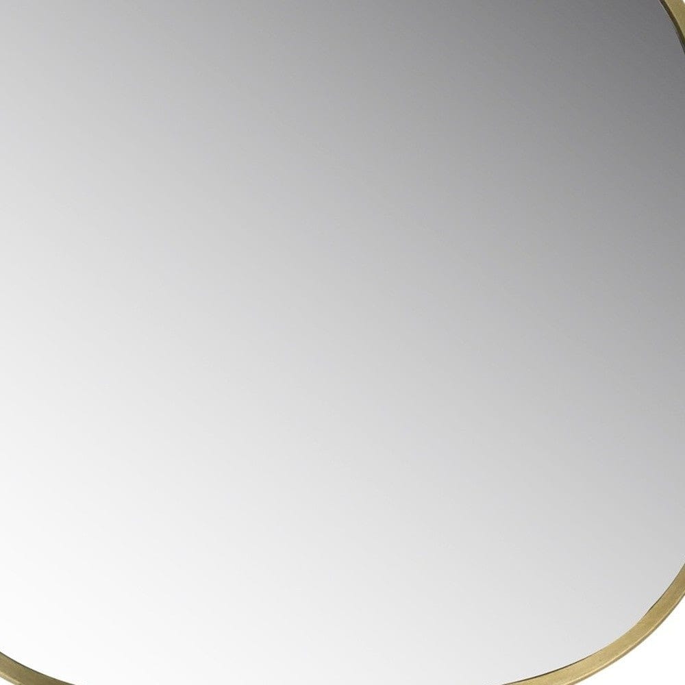 11" Golden Square Frame Handheld Mirror - Homeroots