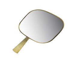 11" Golden Square Frame Handheld Mirror - Homeroots