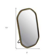 Gold Metal Octagonal Vanity Mirror - Homeroots