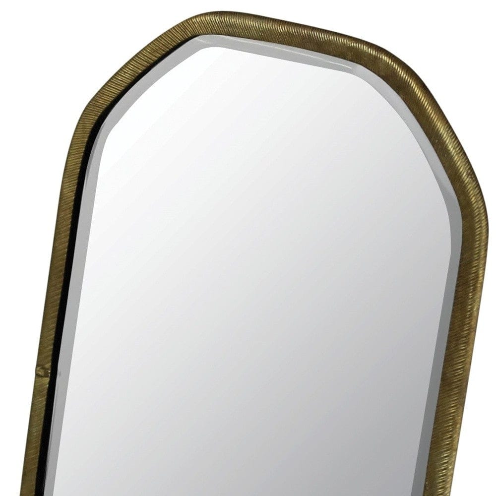 Gold Metal Octagonal Vanity Mirror - Homeroots
