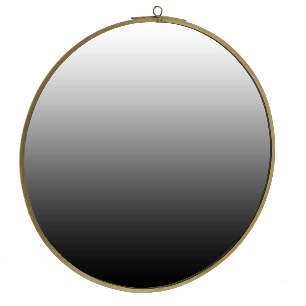 Gold Round Wall Mirror - Homeroots - Flyclothing LLC