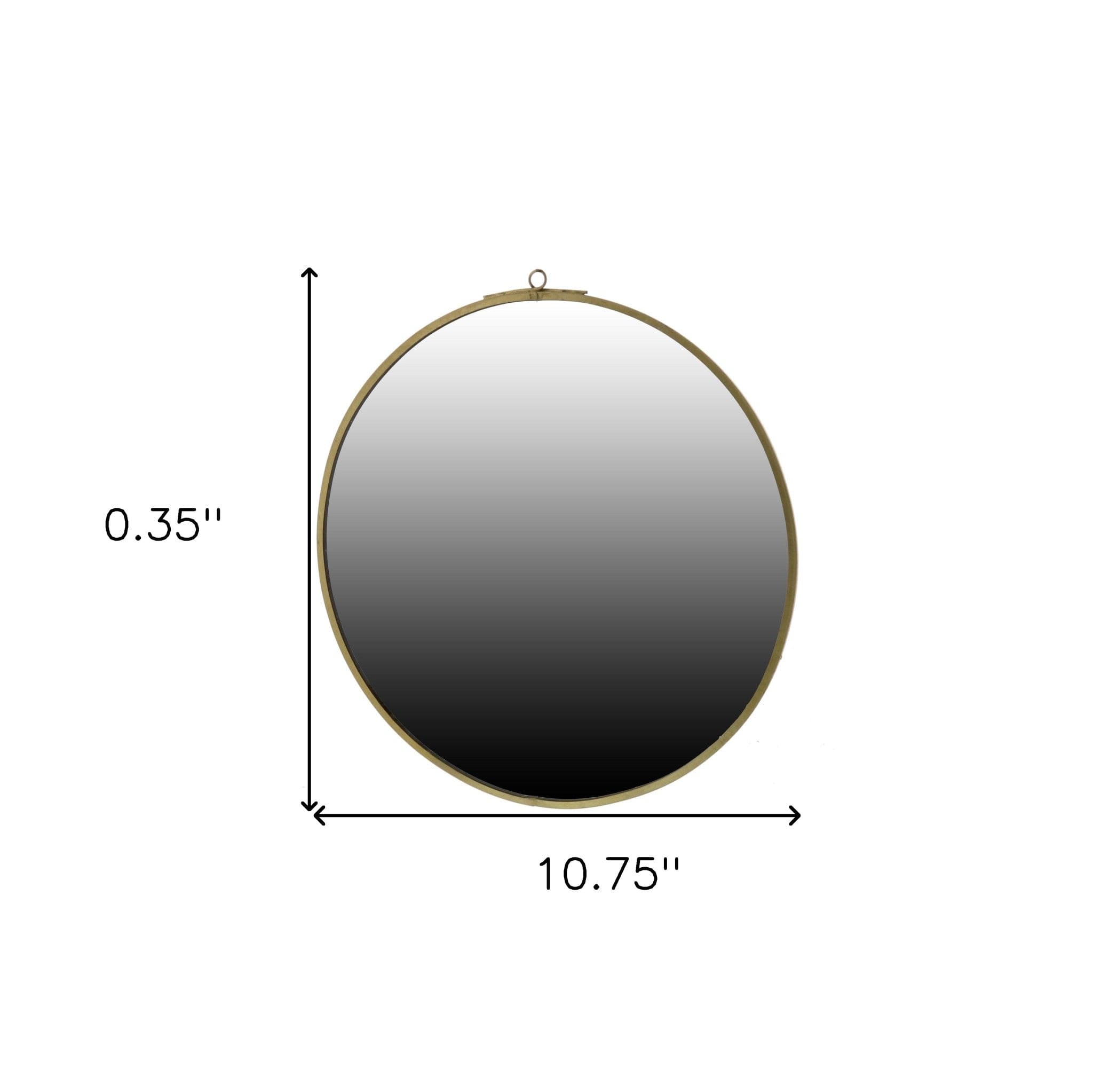 Gold Round Wall Mirror - Homeroots