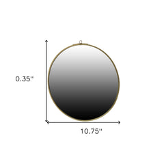 Gold Round Wall Mirror - Homeroots