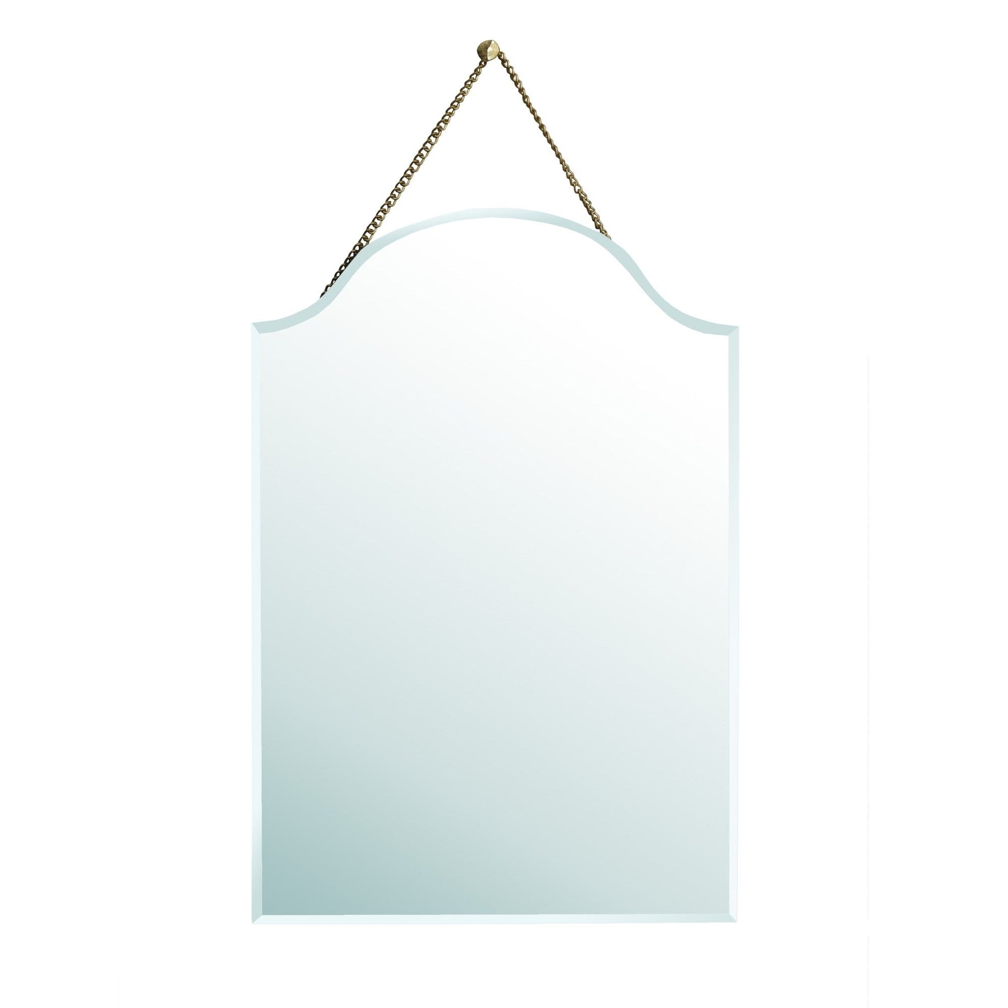 22" Gold Irregular Unframed Accent Mirror - Homeroots