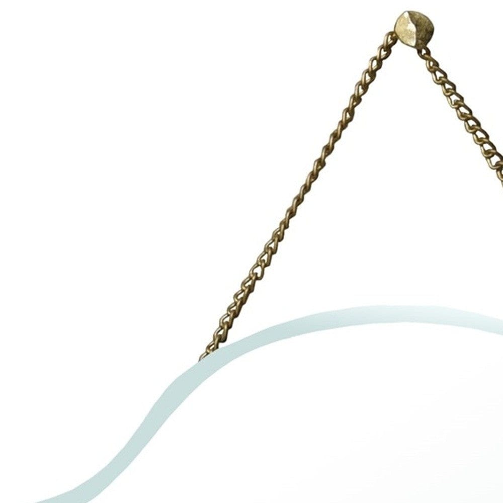 22" Gold Irregular Unframed Accent Mirror - Homeroots