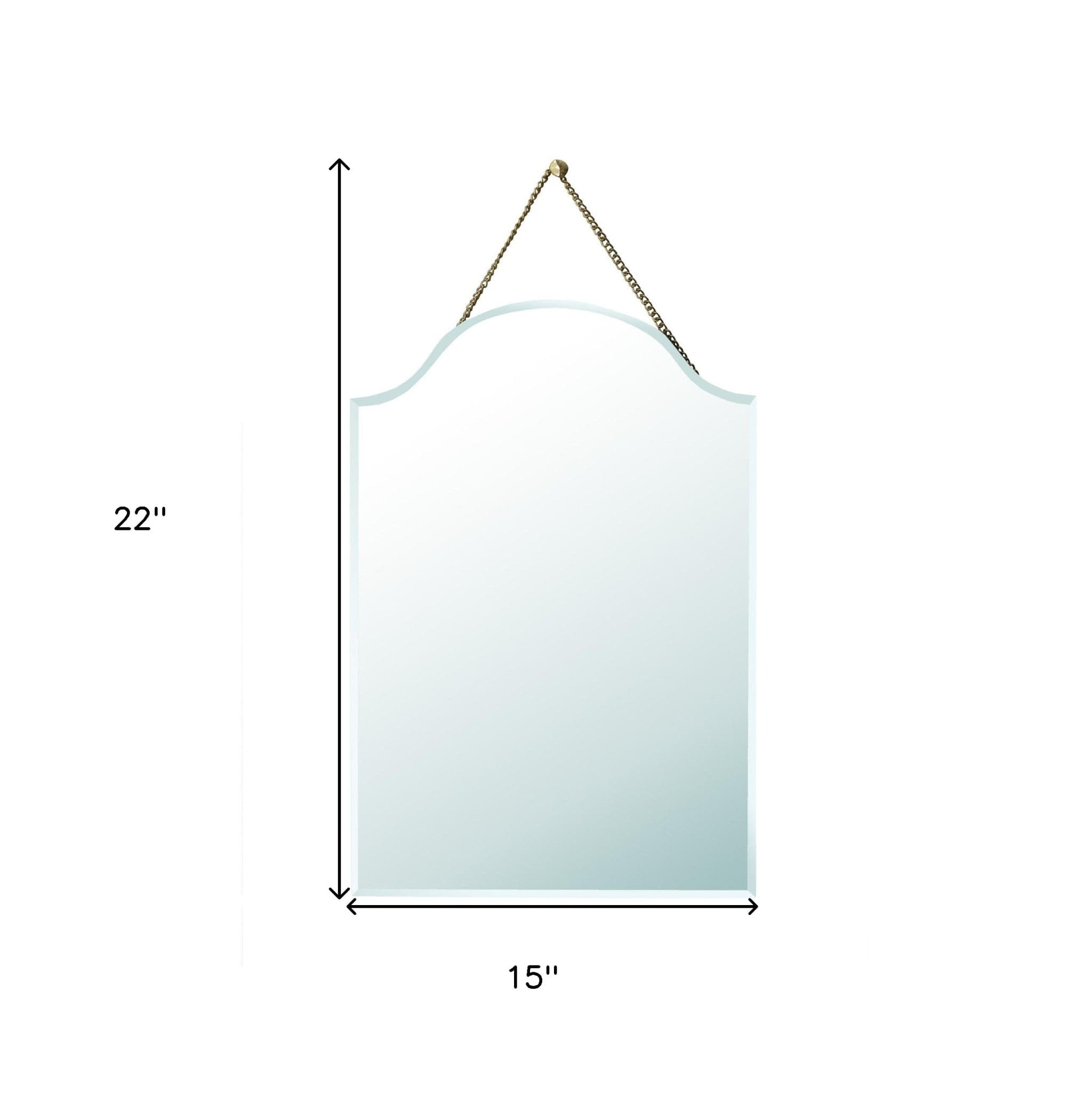 22" Gold Irregular Unframed Accent Mirror - Homeroots