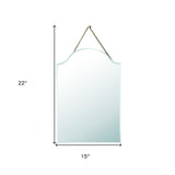 22" Gold Irregular Unframed Accent Mirror - Homeroots