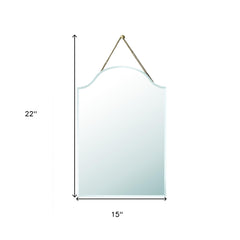 22" Gold Irregular Unframed Accent Mirror - Homeroots