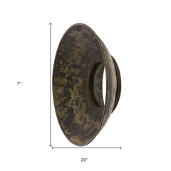 Jumbo Metal Bowl Wall Mirror - Homeroots