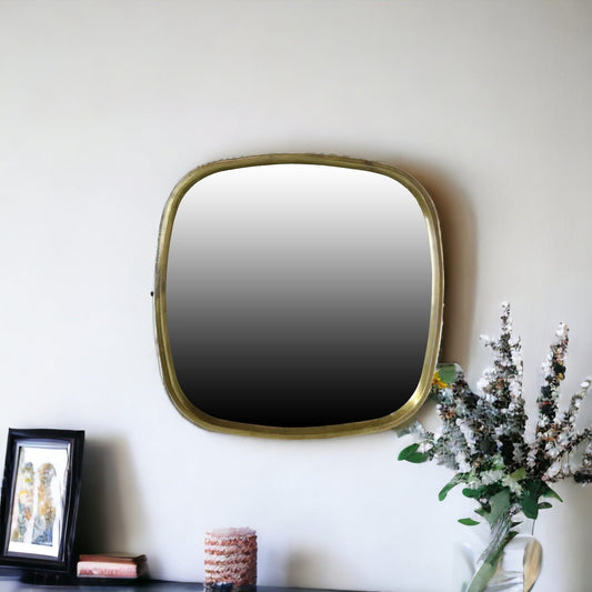 27" Brass Abstract Accent Mirror - Homeroots