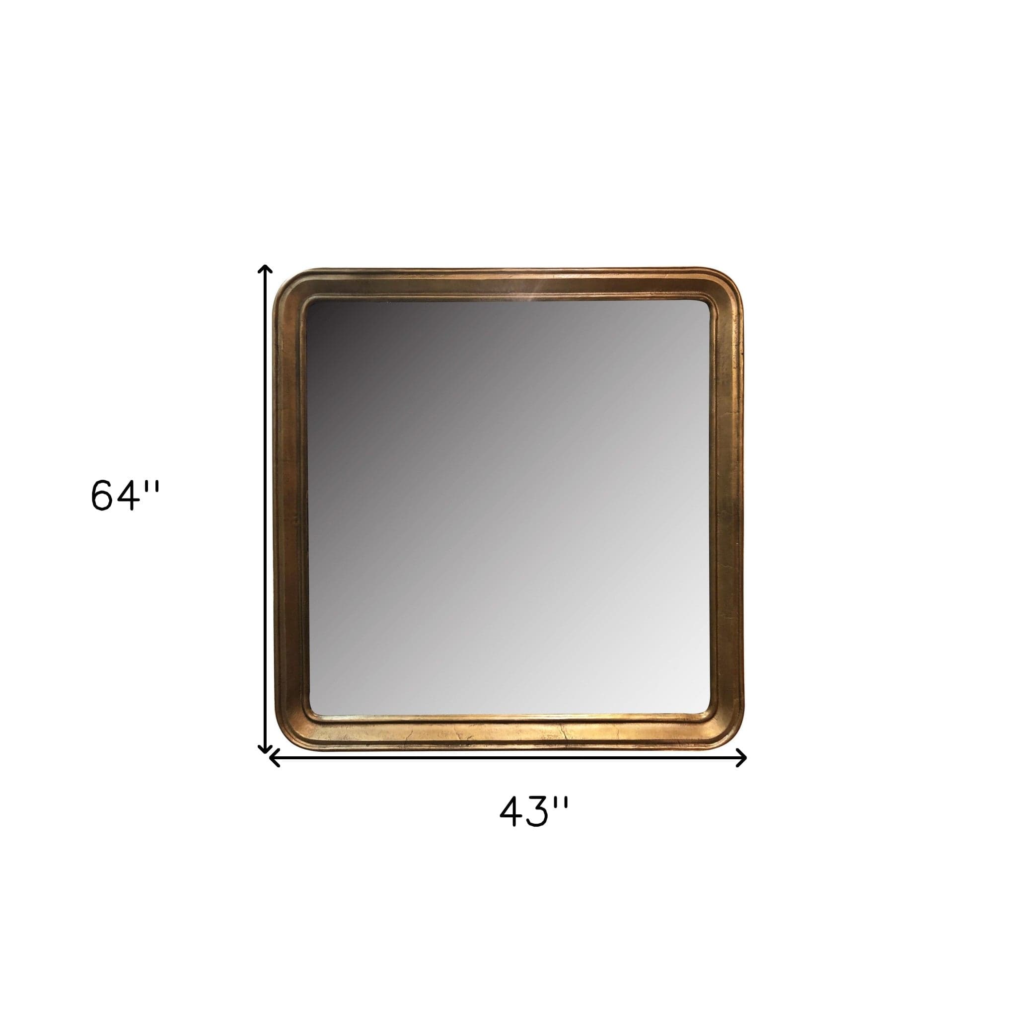 64" Gold Framed Accent Mirror - Homeroots