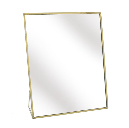 10" Gold Framed Makeup Shaving Tabletop Mirror - Homeroots
