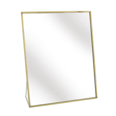 10" Gold Framed Makeup Shaving Tabletop Mirror - Homeroots
