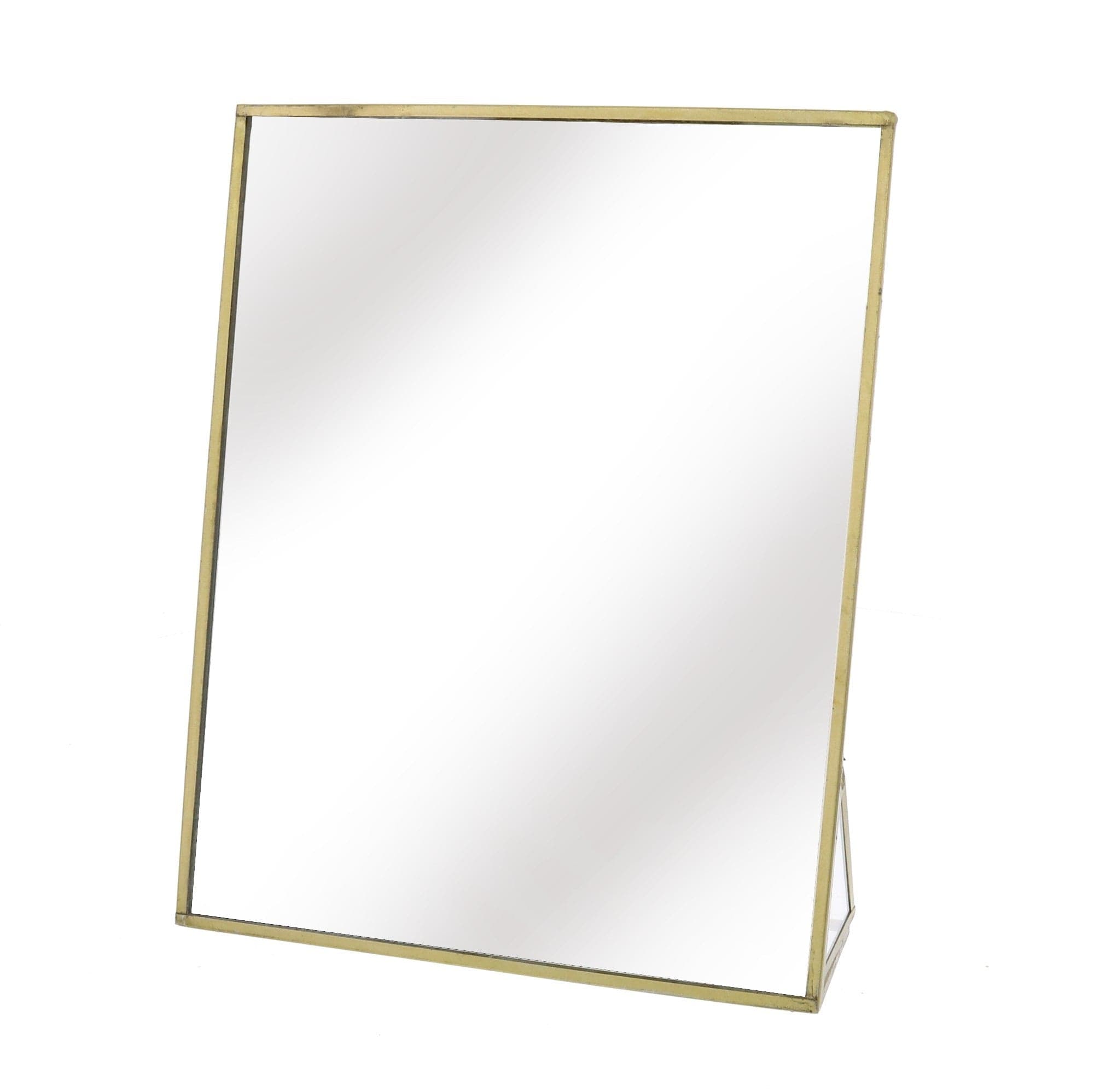 10" Gold Framed Makeup Shaving Tabletop Mirror - Homeroots