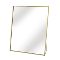 10" Gold Framed Makeup Shaving Tabletop Mirror - Homeroots
