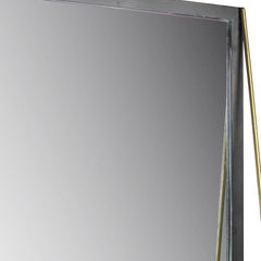 Black Metal Mirror with Shelf - Homeroots