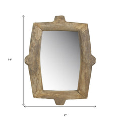 Natural Wooden Wall Mirror - Homeroots