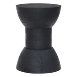 19" Black Solid Wood Backless Bar Chair - Homeroots - Flyclothing LLC