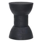 19" Black Solid Wood Backless Bar Chair - Homeroots