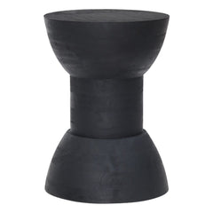 19" Black Solid Wood Backless Bar Chair - Homeroots