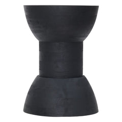 19" Black Solid Wood Backless Bar Chair - Homeroots