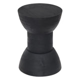 19" Black Solid Wood Backless Bar Chair - Homeroots