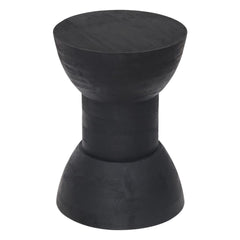 19" Black Solid Wood Backless Bar Chair - Homeroots