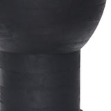 19" Black Solid Wood Backless Bar Chair - Homeroots - Flyclothing LLC