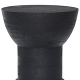 19" Black Solid Wood Backless Bar Chair - Homeroots - Flyclothing LLC