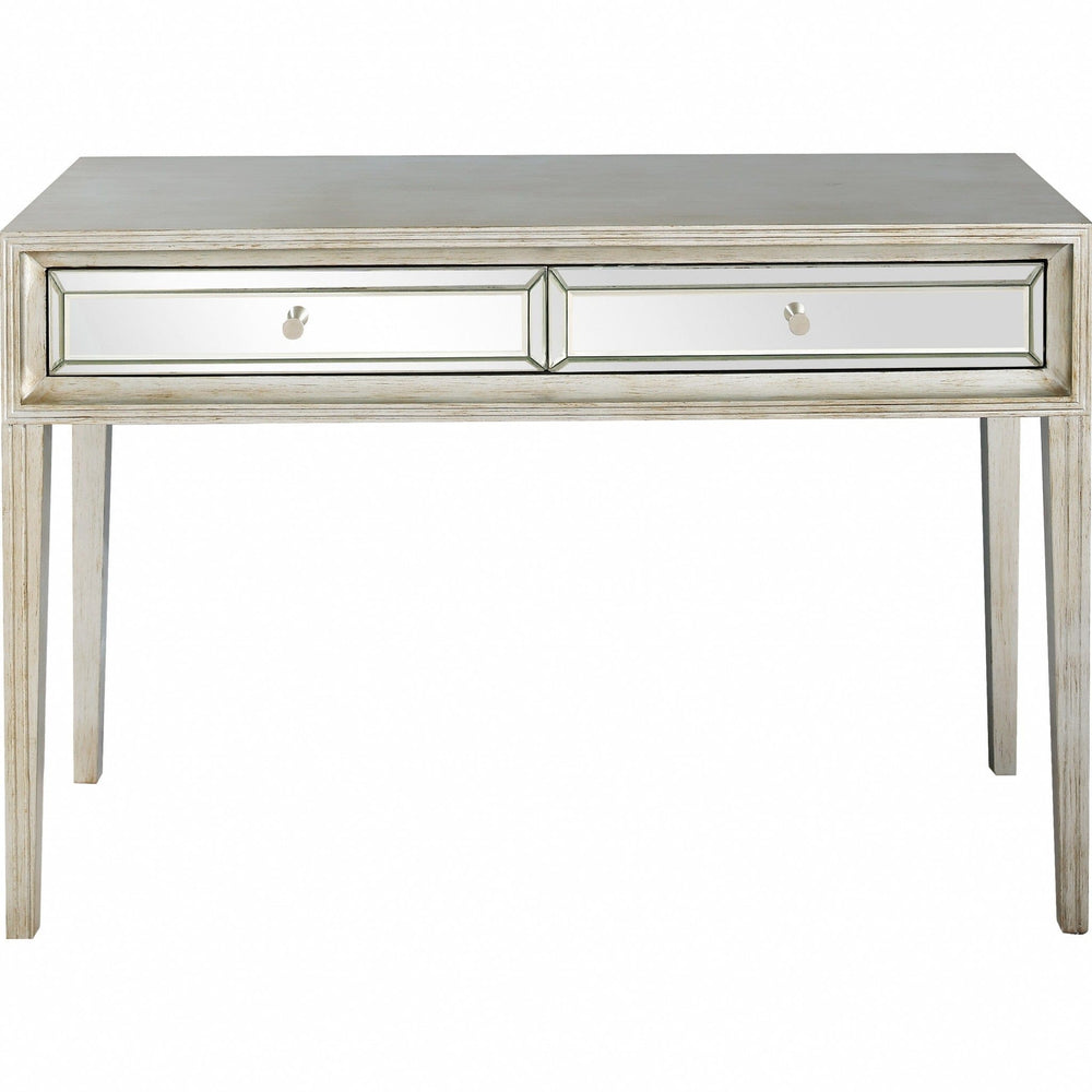 48" Silver Mirrored Glass Console Table - Homeroots