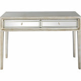 48" Silver Mirrored Glass Console Table - Homeroots