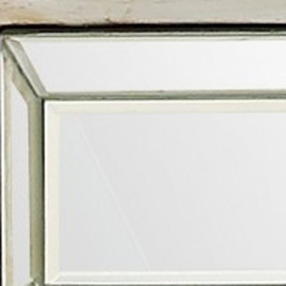 48" Silver Mirrored Glass Console Table - Homeroots
