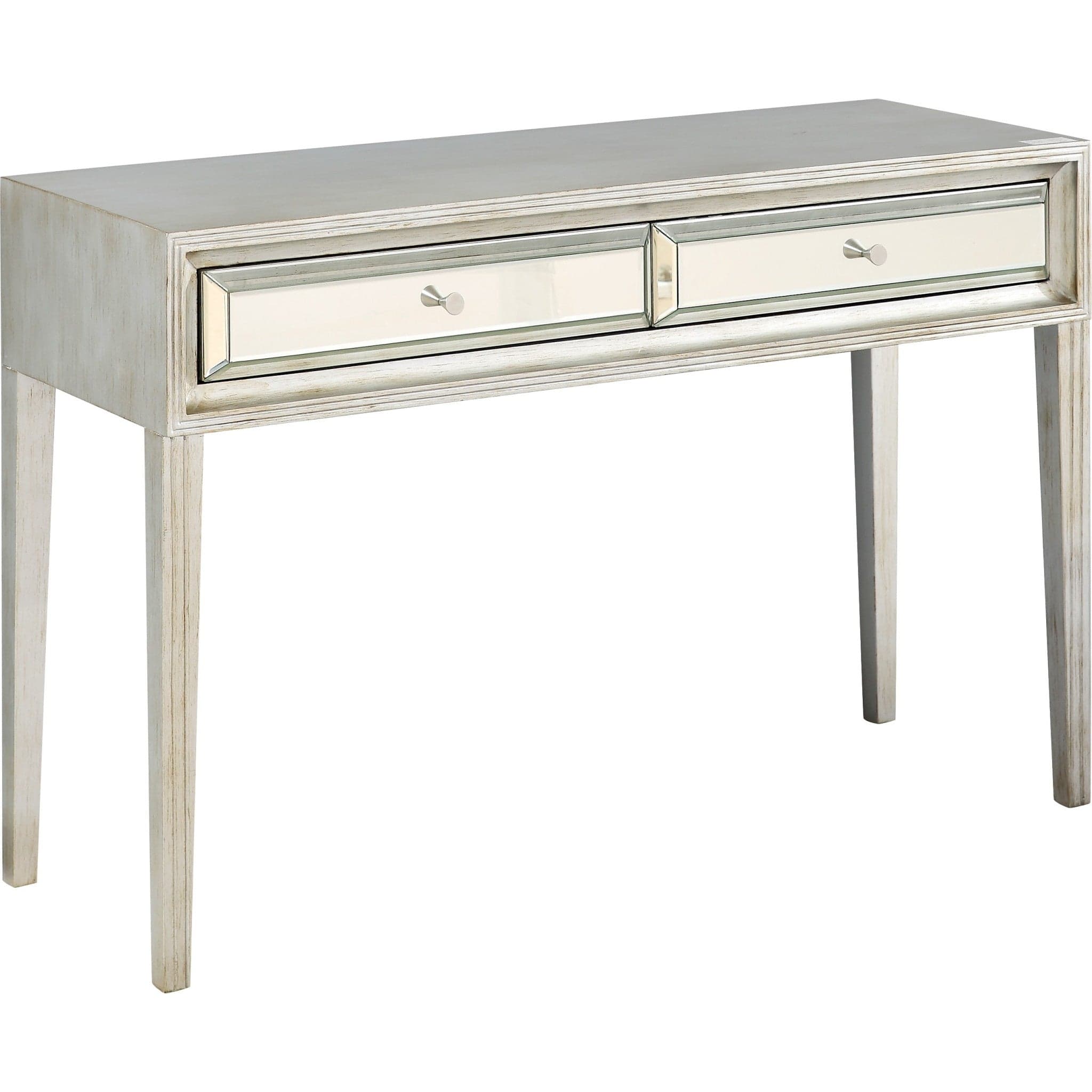48" Silver Mirrored Glass Console Table - Homeroots