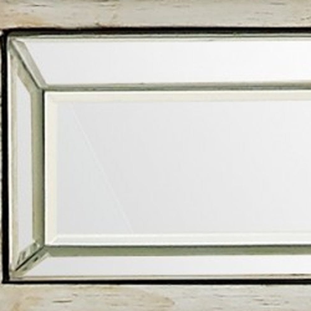 48" Silver Mirrored Glass Console Table - Homeroots